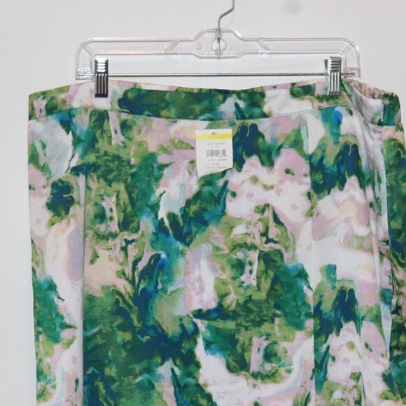 NEW Halogen Multicolor Floral Midi Skirts Women's Size 1X - Picture 2 of 9